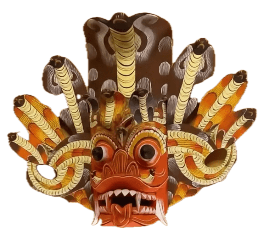 Traditional Sri Lankan Mask - Symbol of Ceylonese Heritage